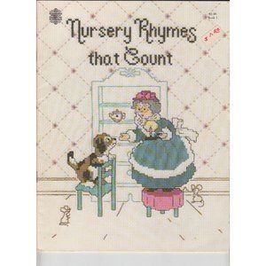 Nursery Rhymes that Count Cross Stitch Pattern Book 1 Jack Jill Mother Hubbard
